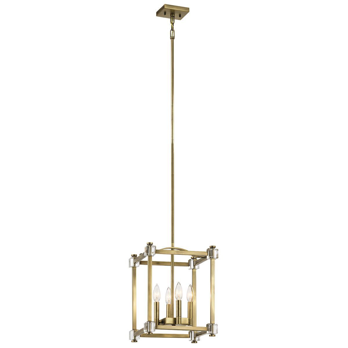 Cayden 4L Lantern Ceiling Light Small - Natural Brass Finish