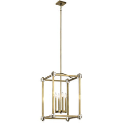 Cayden 4L Lantern Ceiling Light Large - Natural Brass Finish