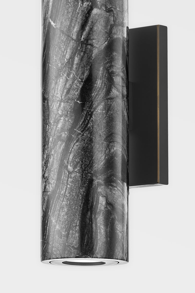 Predock 2Lt Wall Sconce - Black Marble
