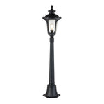 Chicago 1 Light Pillar Lantern - Bronze - Rusty Bronze Patina/Textured Black IP44 E27