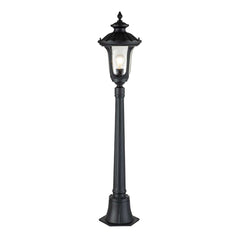 Chicago 1 Light Medium/Large Pillar Lantern - Bronze - Rusty Bronze Patina/Textured Black IP44 E27