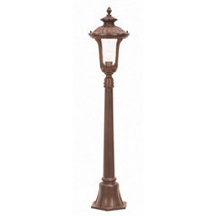 Chicago 1 Light Medium/Large Pillar Lantern - Bronze - Rusty Bronze Patina/Textured Black IP44 E27