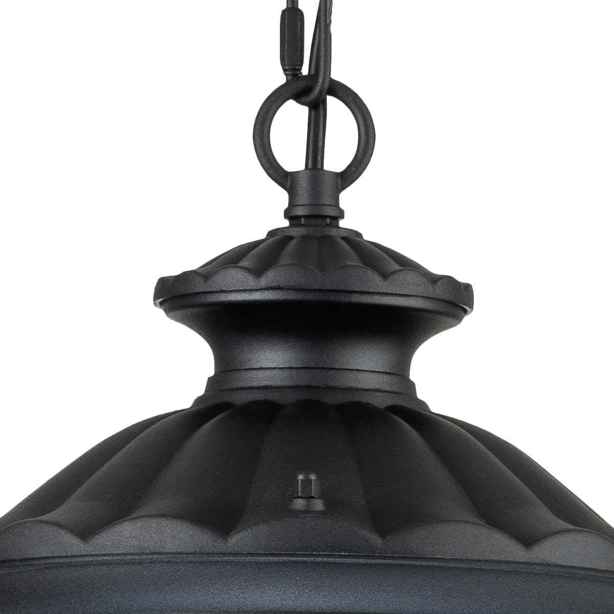 Chicago 1 Light Small Chain Lantern - Rusty Bronze Patina/Textured Black IP44 E27