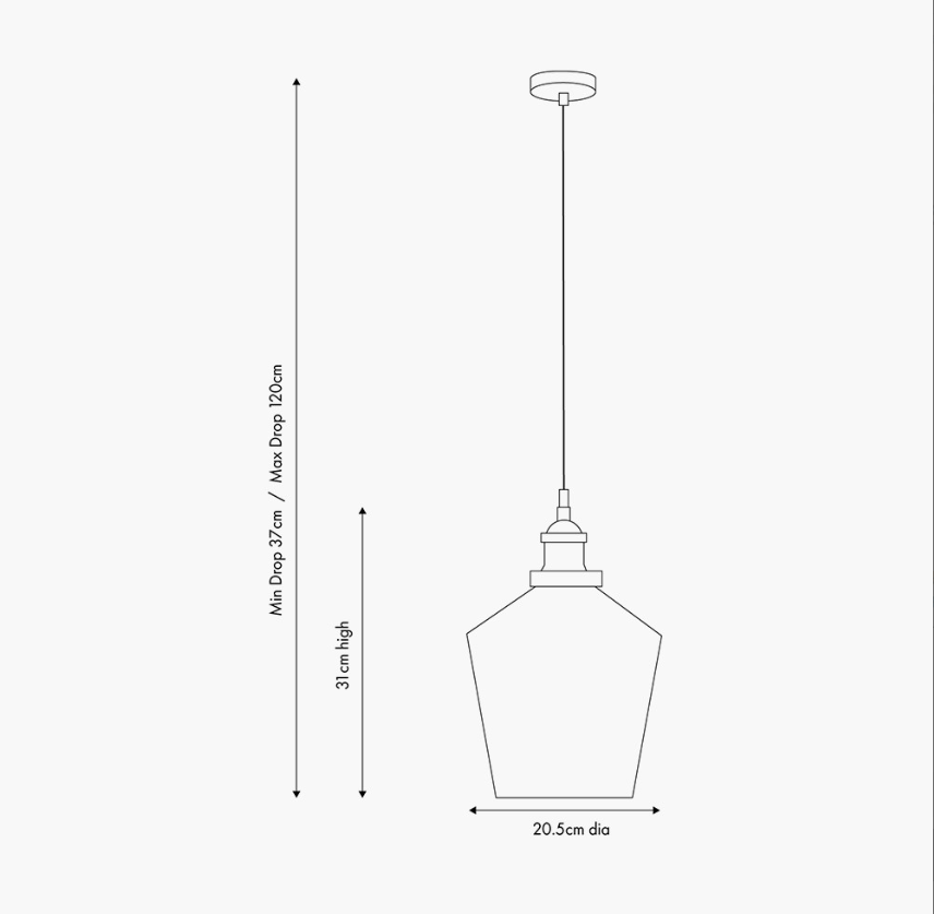Emmanuelle Antique Pendant - Various Shades
