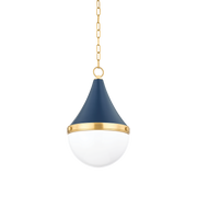 Ciara 1Lt Pendant - Cream/Navy