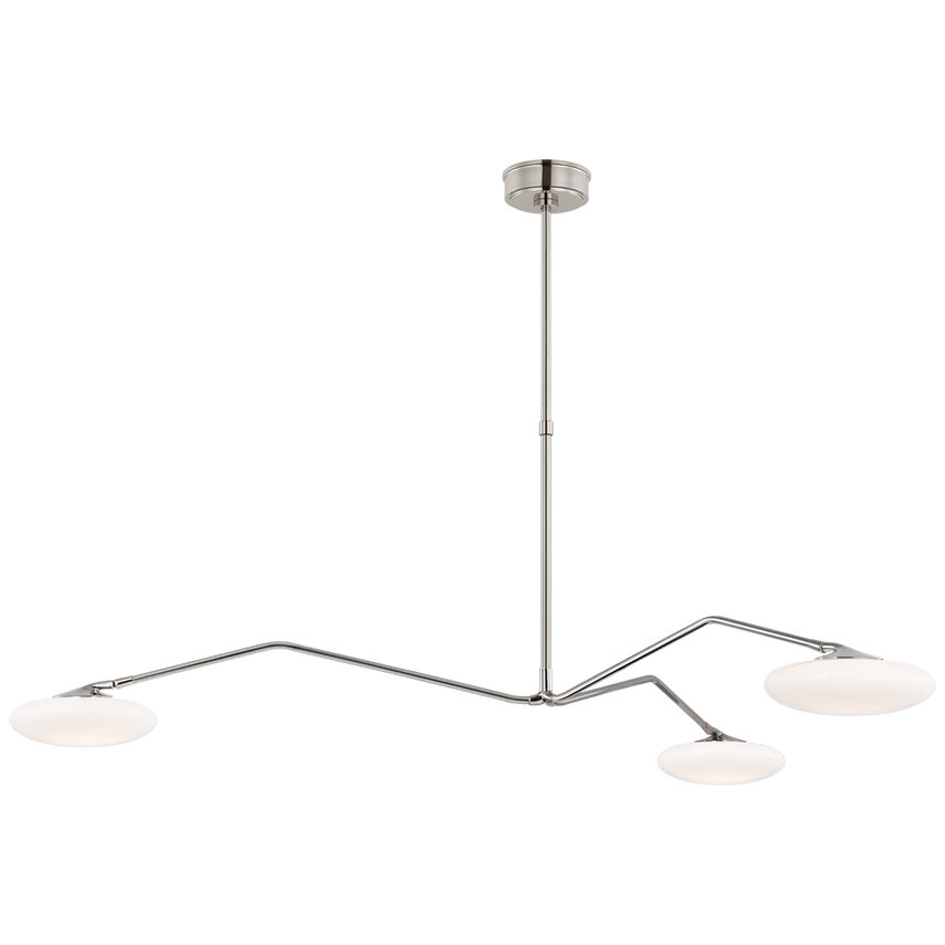 Brindille 3/4Lt Chandelier - Nickel/Brass