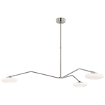 Brindille 3/4Lt Chandelier - Nickel/Brass