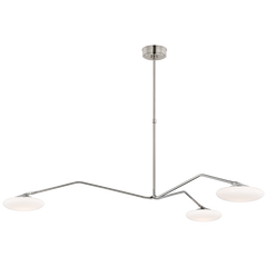 Brindille 3/4Lt Chandelier - Nickel/Brass