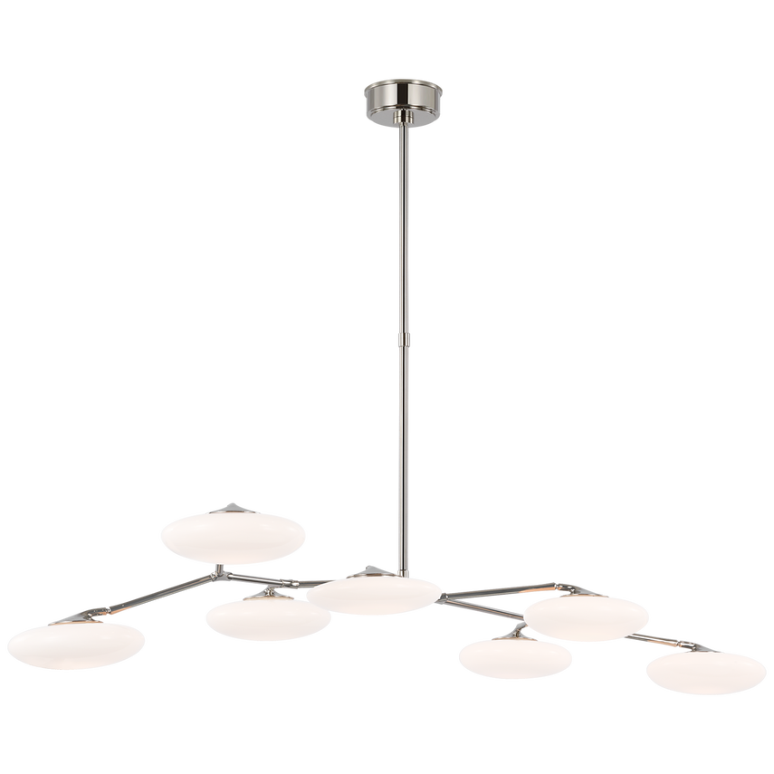 Brindille LED Articulating Linear Pendant - Nickel/Brass