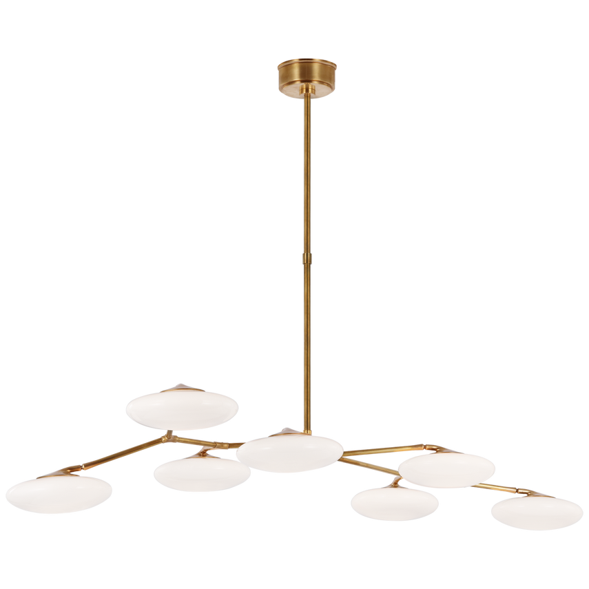 Brindille LED Articulating Linear Pendant - Nickel/Brass