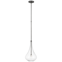 Lomme Single Pendant - Gun Metal/Soft Brass