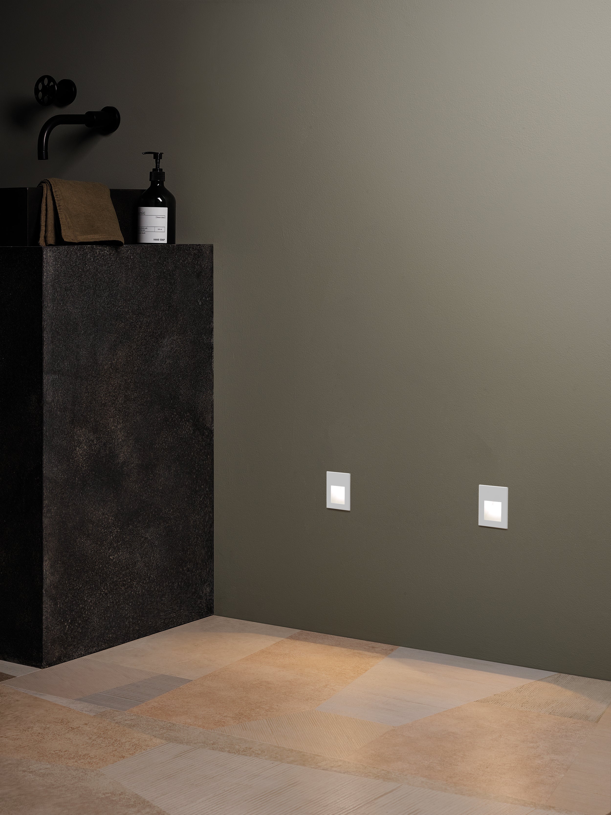 Borgo Recessed Wall Light Integrated LED IP65 Various Types - Matt White Finish