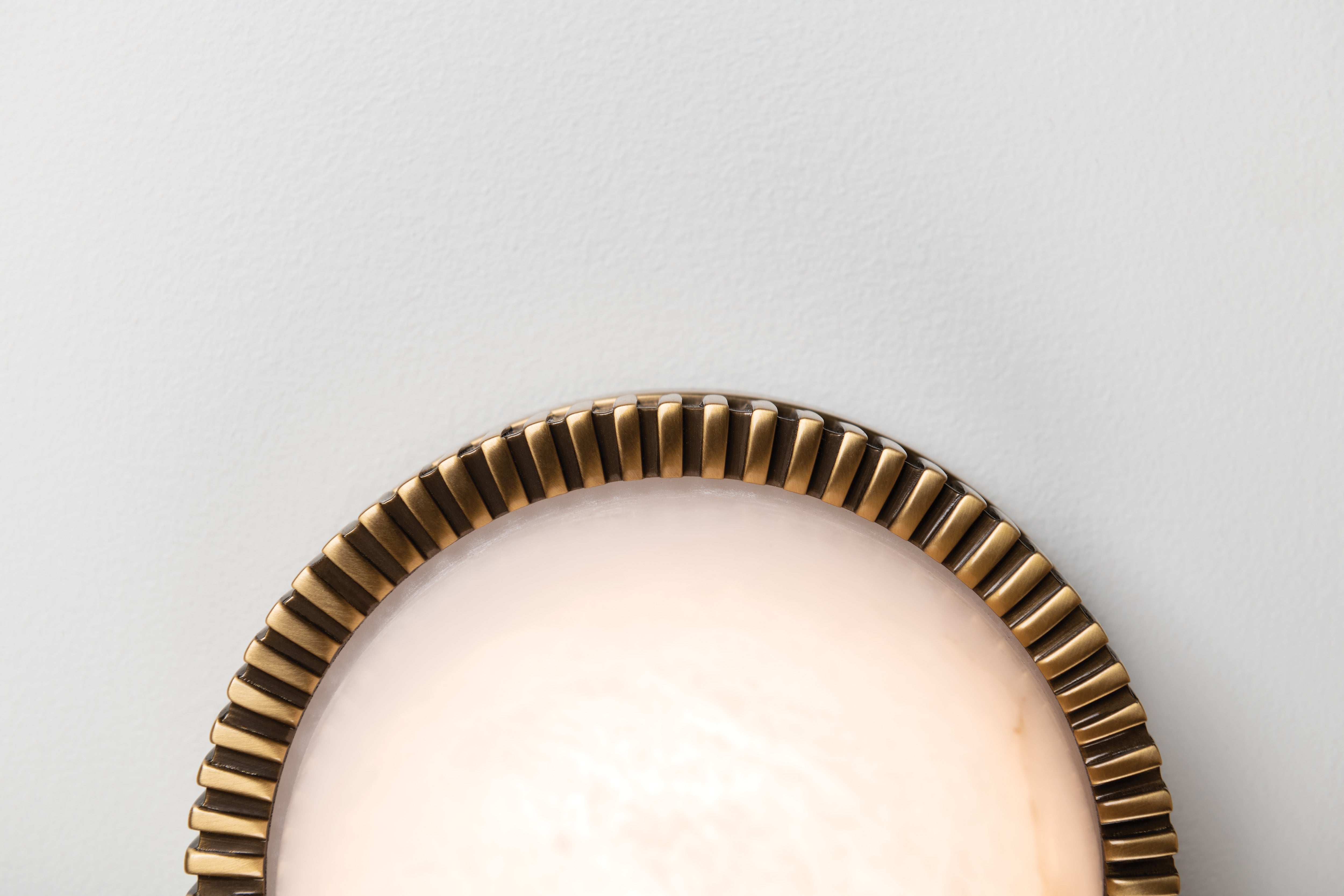 Ainsley LED Flush Mount - Aged Brass & Alabaster