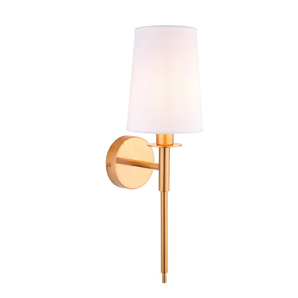 Envy Wall Light - Vintage Brass with White Shade