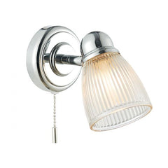 Cedric Bathroom Wall Spotlight IP44 - Polished Chrome/Antique Brass