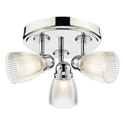 Cedric Bathroom 3Lt Spotlight IP44 - Polished Chrome/Antique Brass