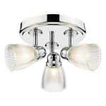 Cedric Bathroom 3Lt Spotlight IP44 - Polished Chrome/Antique Brass