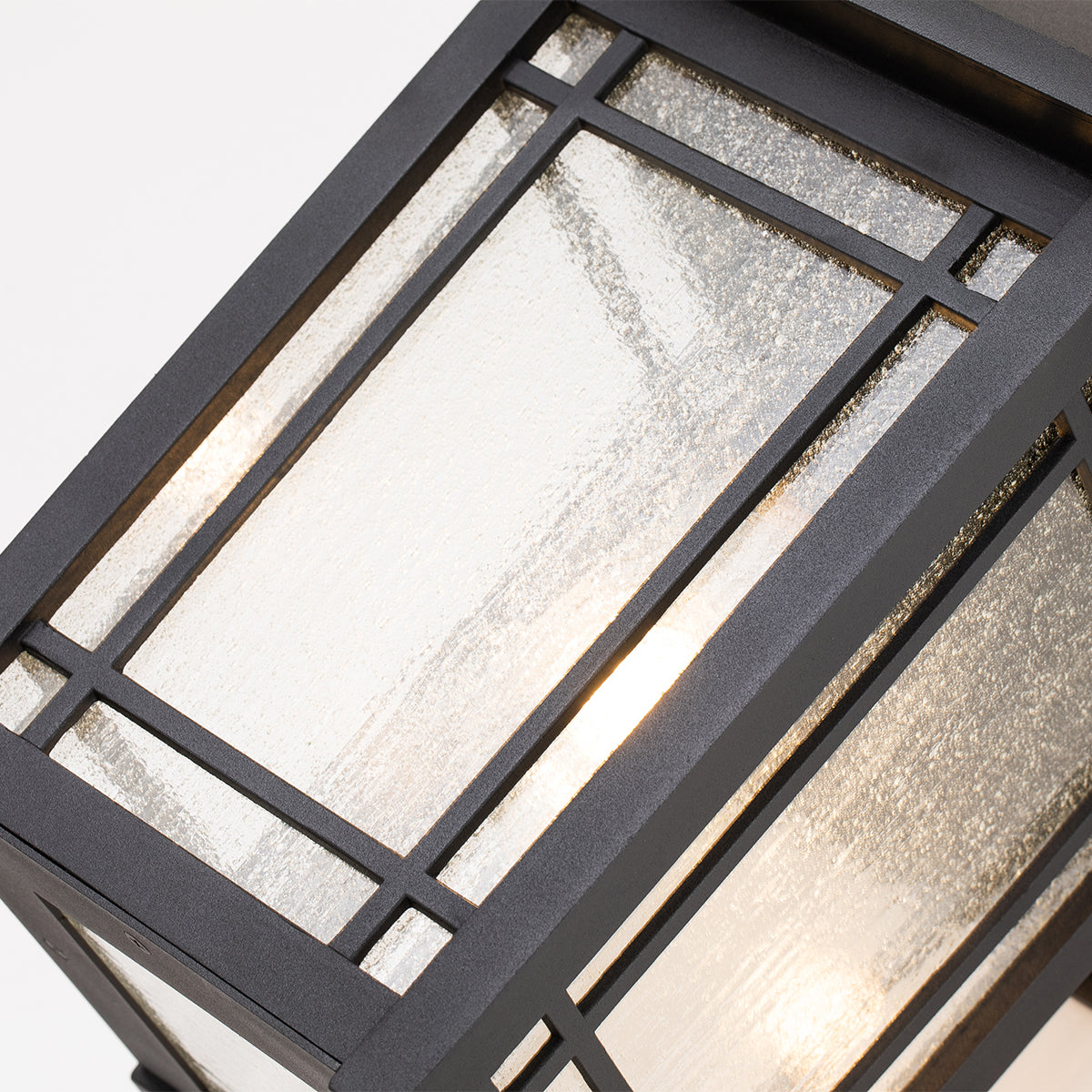 Cedar Large Wall Lantern - Black Finish