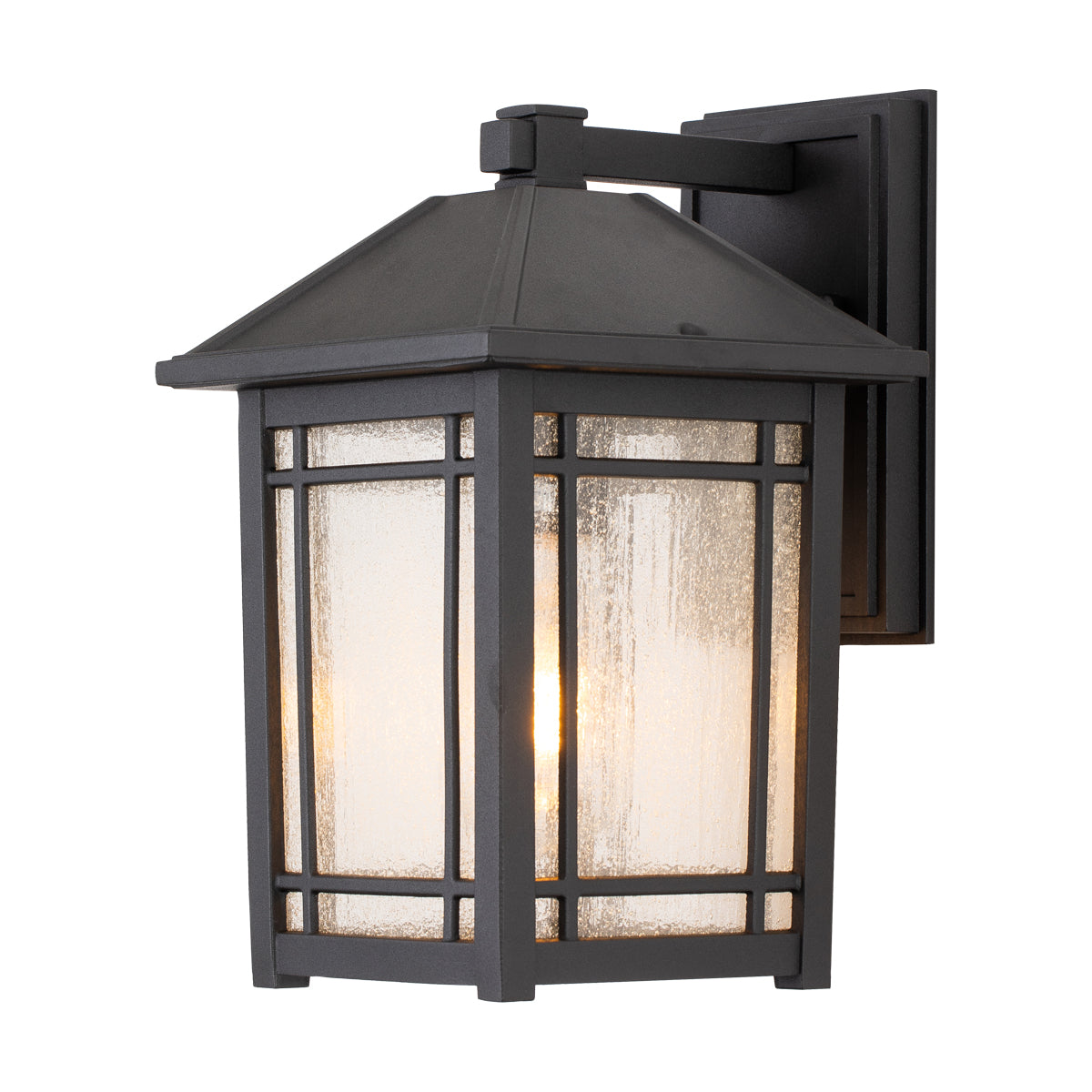 Cedar Medium Wall Lantern - Black Finish