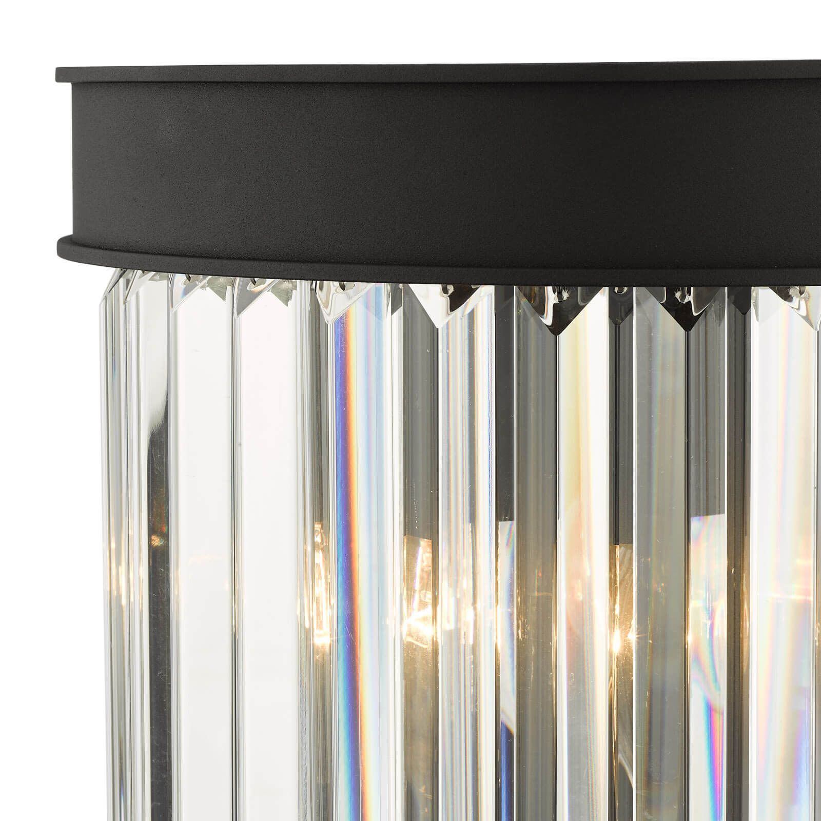 Dar Celeus 2Lt Wall Light - Matt Anthracite & Crystal Finish, IP20