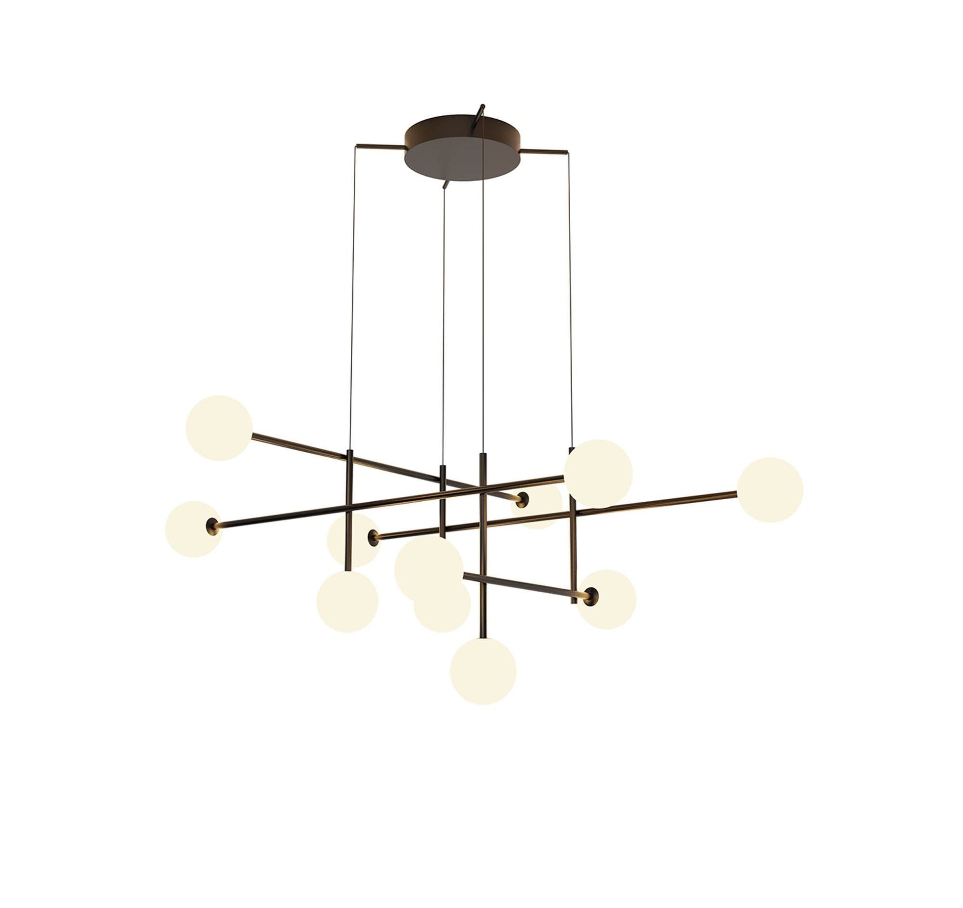 Cellar Pendant 11 Light, Replaceable 5W LEDs, 3000K, Black