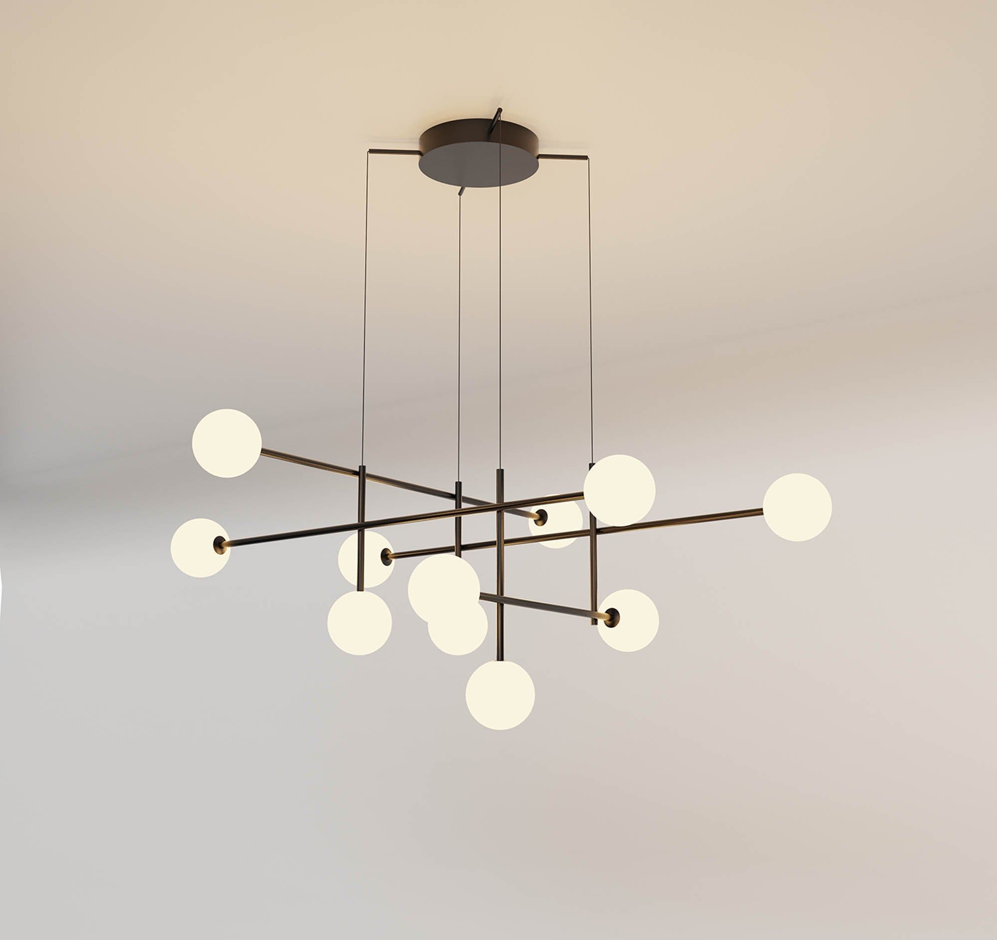 Cellar Pendant 11 Light, Replaceable 5W LEDs, 3000K, Black
