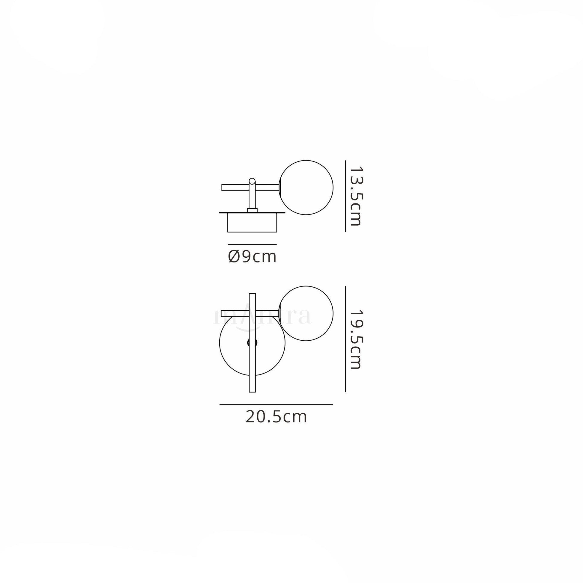 Cellar Right Wall Lamp 1 Light, Replaceable 5W LEDs, 3000K, Black - Cusack Lighting