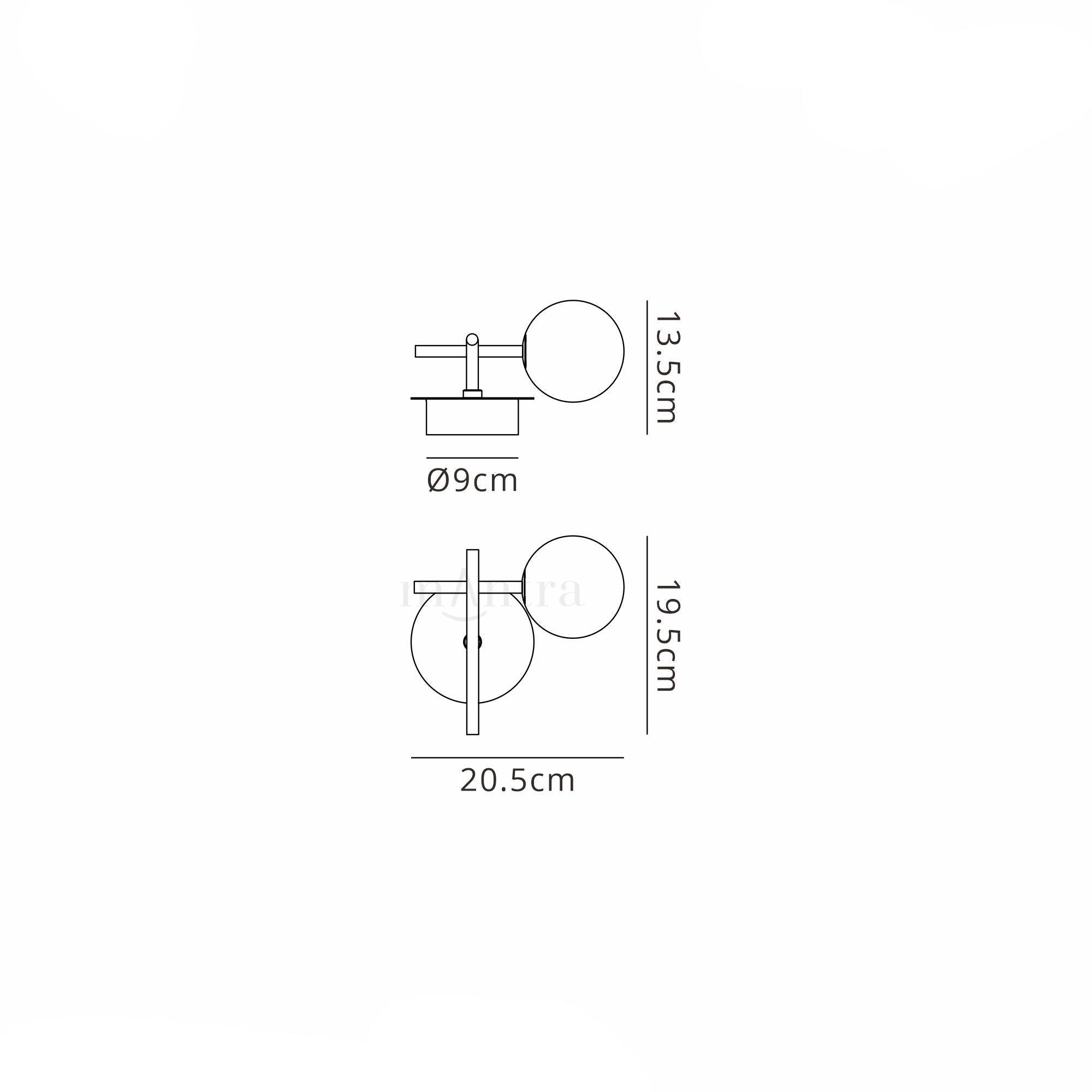 Cellar Right Wall Lamp 1 Light, Replaceable 5W LEDs, 3000K, Black - Cusack Lighting