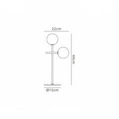 Cellar Table Lamp 2 Light, Replaceable 5W LEDs, 3000K, Black