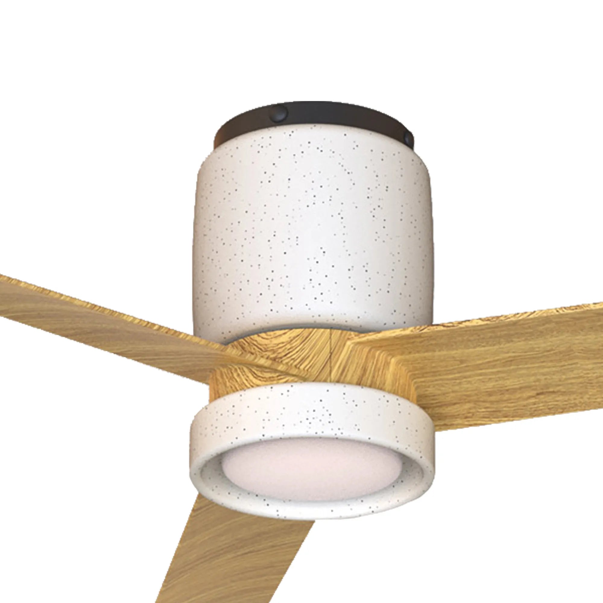 Ceramica M 1.2m LED Dimmable Ceiling Light With Built-In DC Fan- White/ Beige