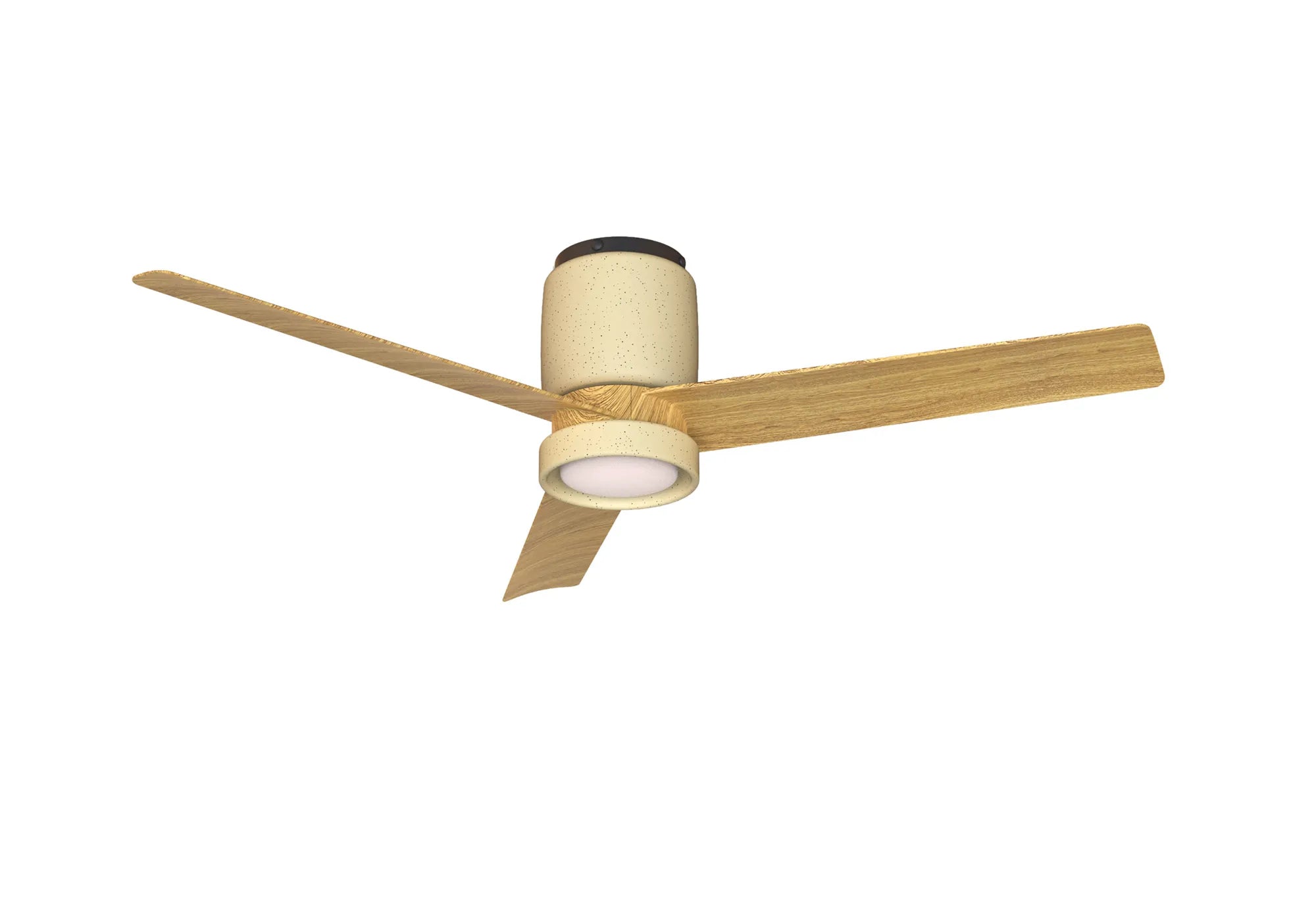 Ceramica M 1.2m LED Dimmable Ceiling Light With Built-In DC Fan- White/ Beige