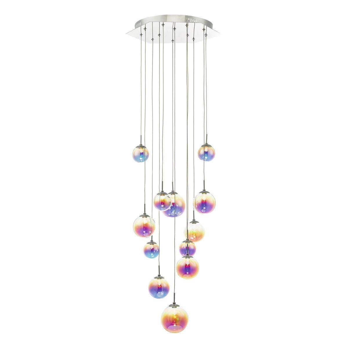 Dar Cesario 12lt Cluster Fitting Polished Chrome & Multi Colour LED - Cusack Lighting