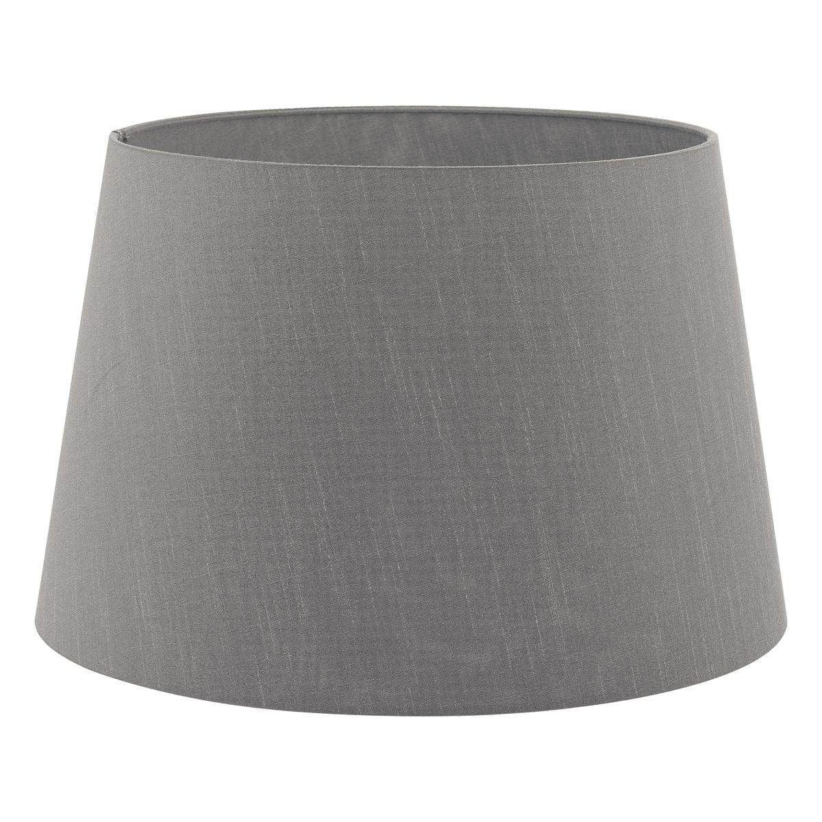 Cezanne 45cm Slate Grey Faux Silk Tapered Drum - Cusack Lighting