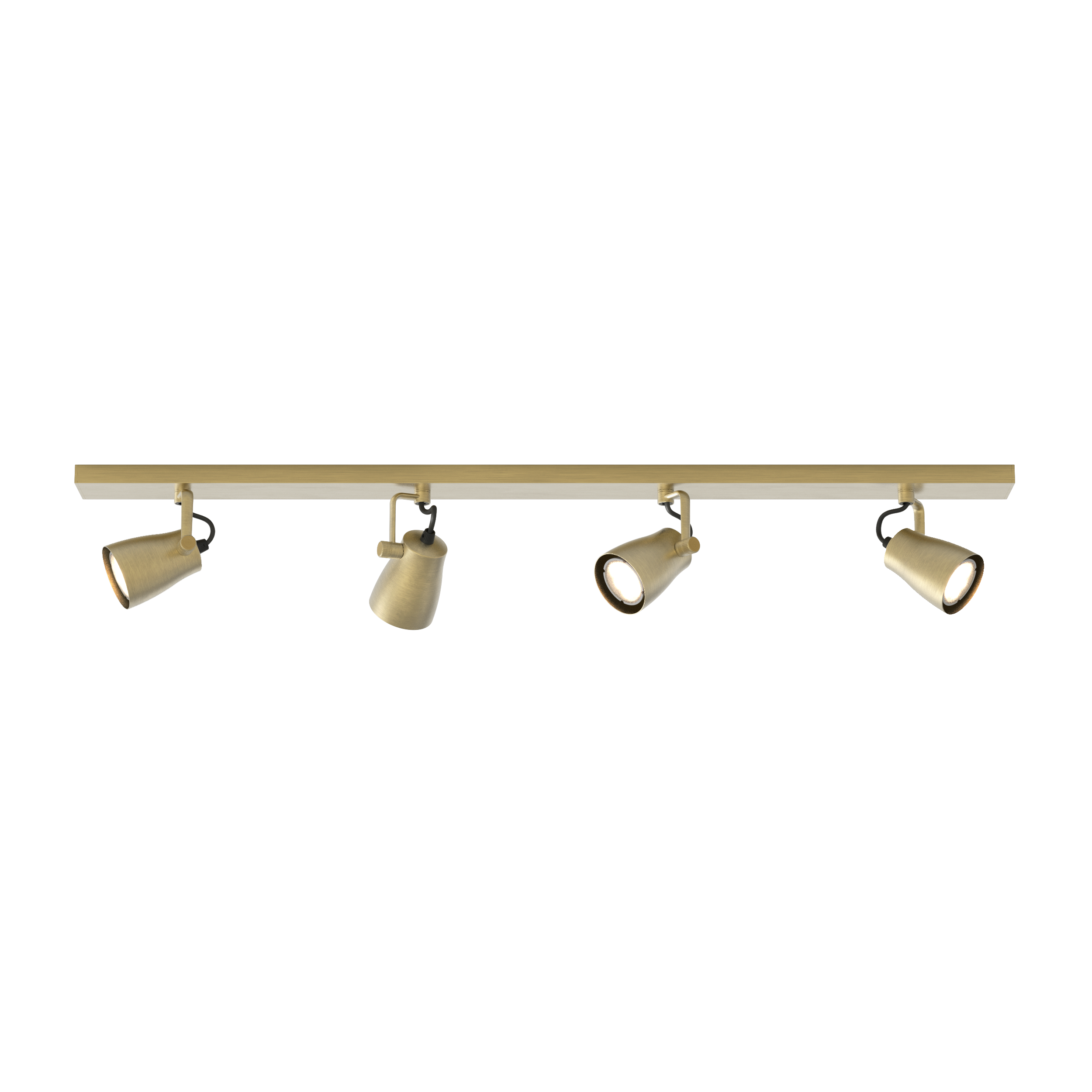 Juno Triple/Four Bar Indoor Spotlight in Bronze/Matt Brushed Brass GU10 IP20