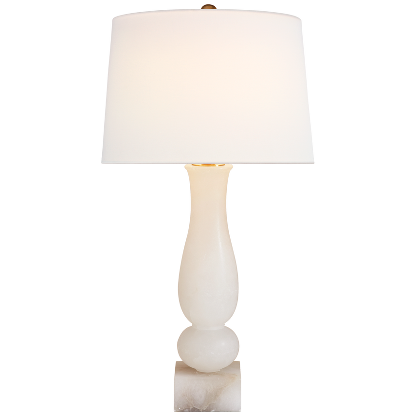 Balustrade Table Lamp - Alabaster/Crystal