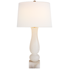 Balustrade Table Lamp - Alabaster/Crystal
