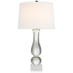 Balustrade Table Lamp - Alabaster/Crystal
