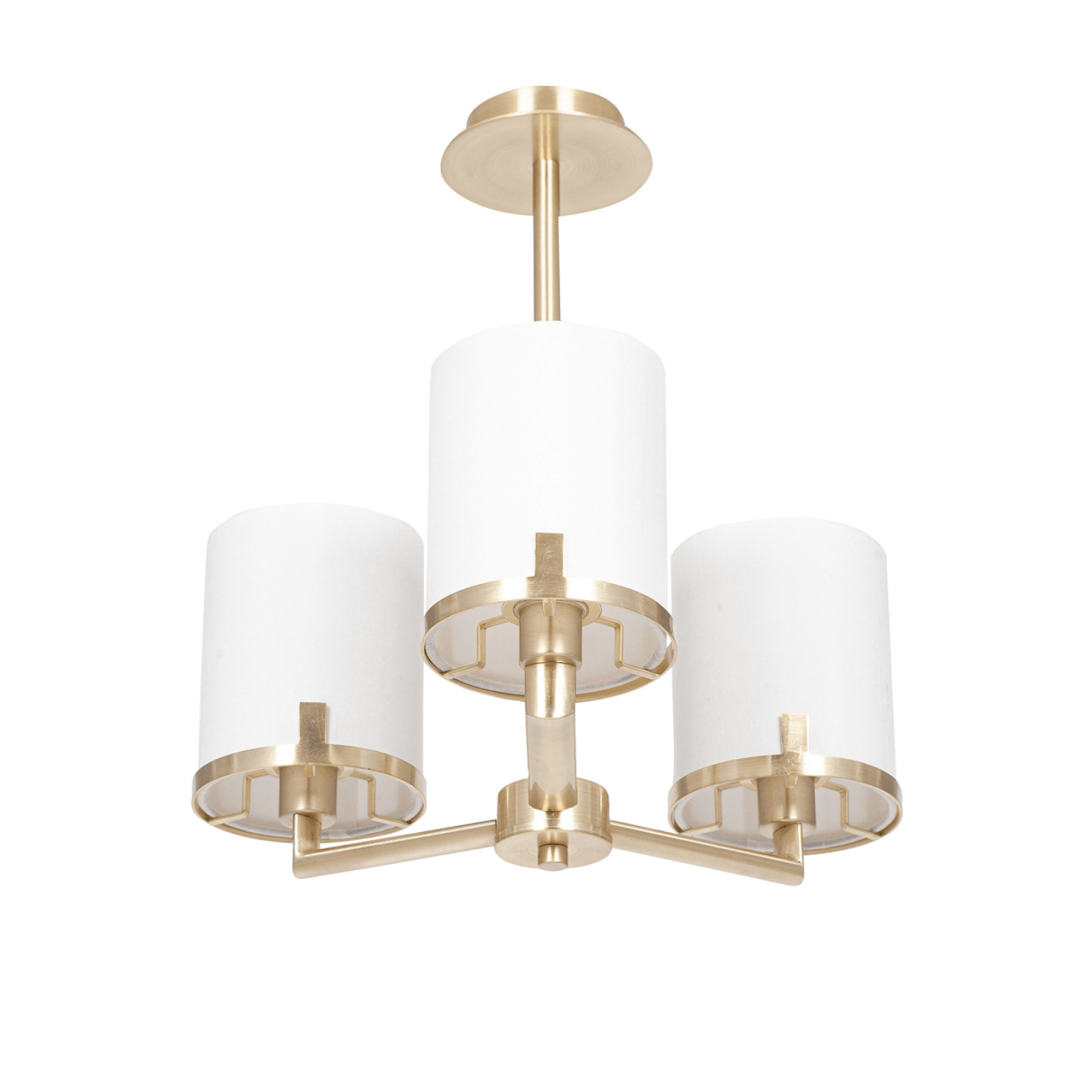 Champagne Gold Metal Marble Effect 3 Arm Pendant - Cusack Lighting