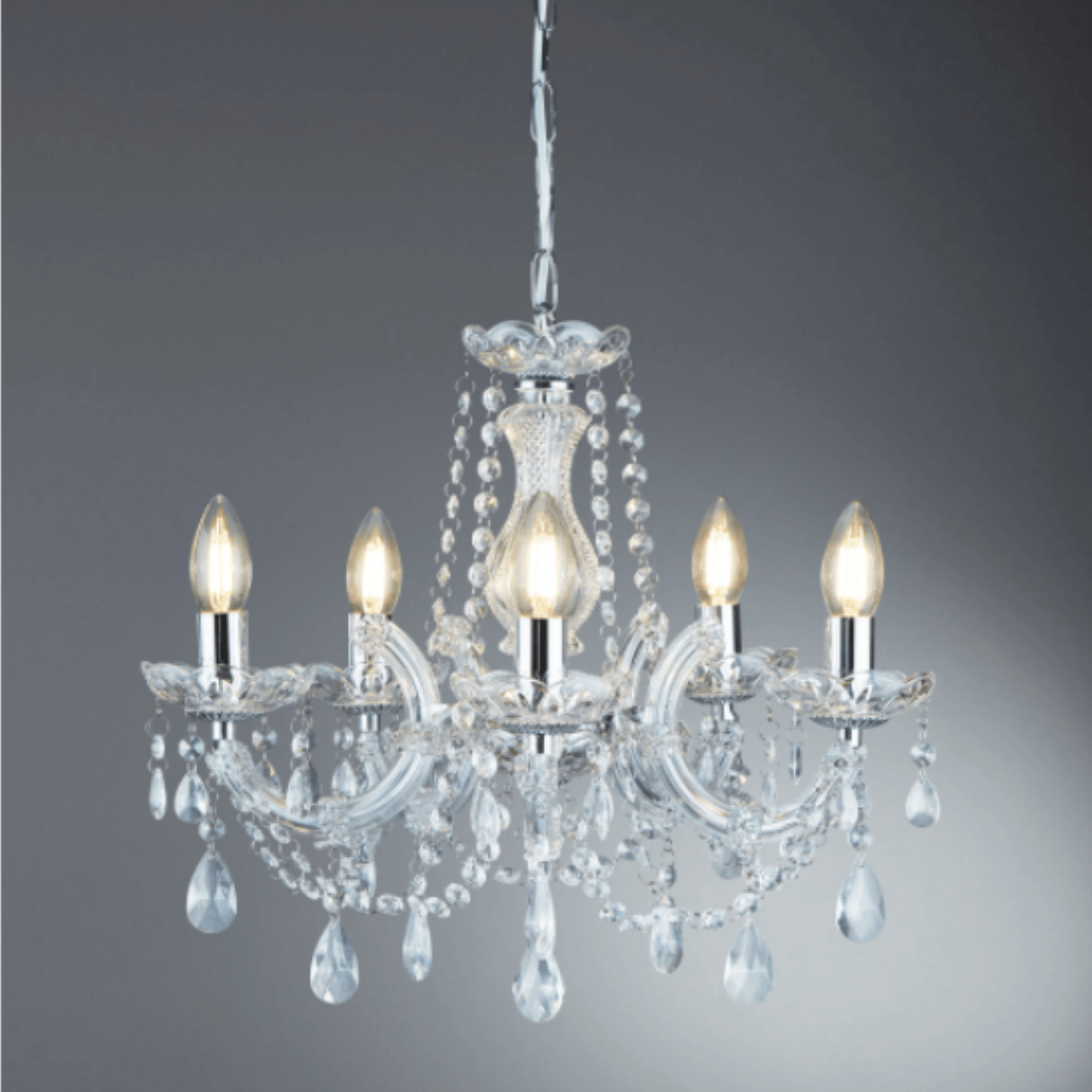 Marie Therese 5Lt Chandelier Ceiling Light - Various Crystal Finishes