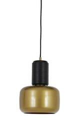 Chania Medium Hanging Lamp - Matt Black & Antique Bronze Finish