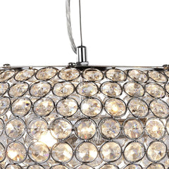 Chantilly 3Lt Crystal Ceiling Light - Chrome Metal & Crystal Buttons