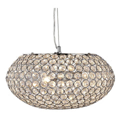 Chantilly 3Lt Crystal Ceiling Light - Chrome Metal & Crystal Buttons