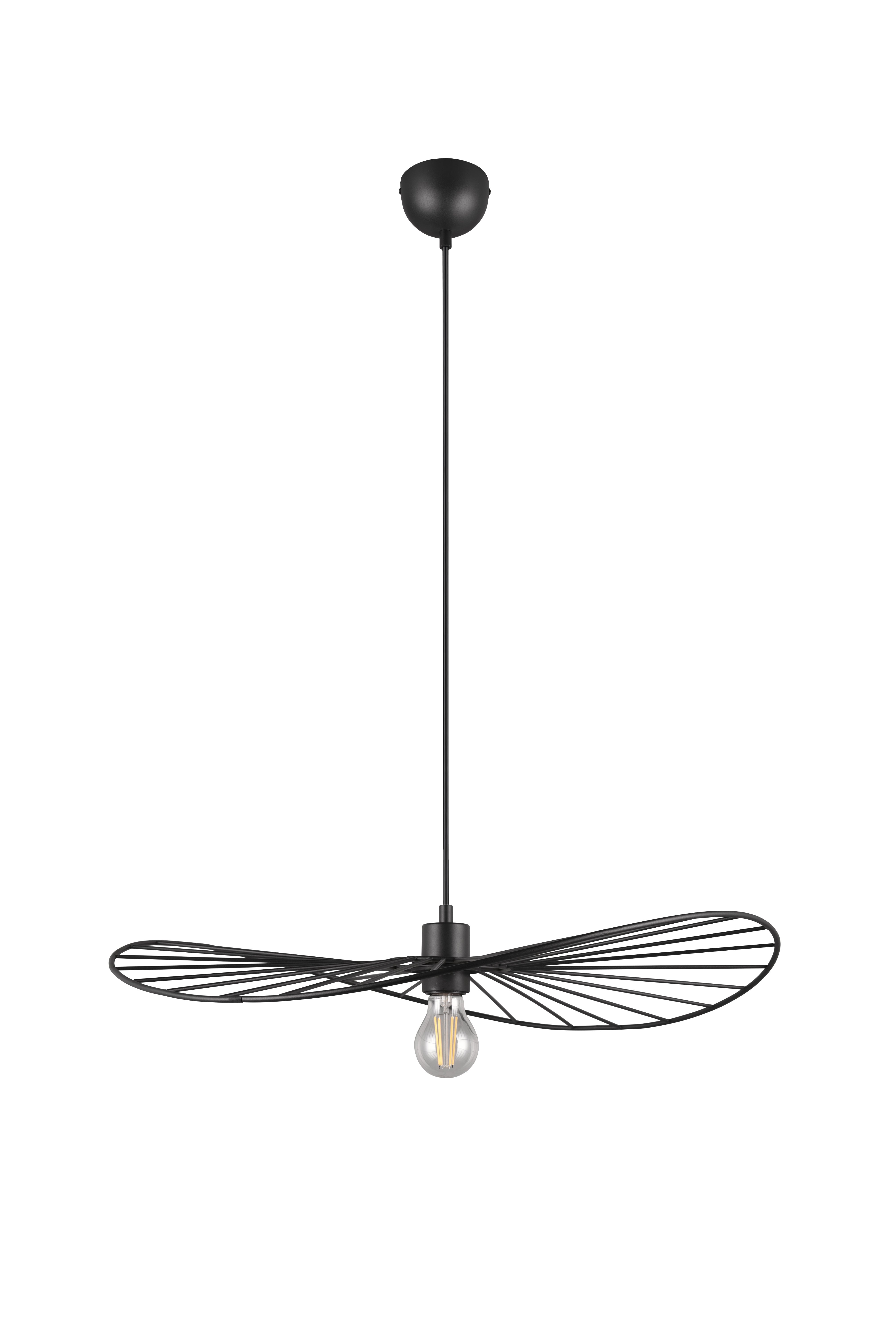 Chapeau Hanging Pendant - Black / White Finish