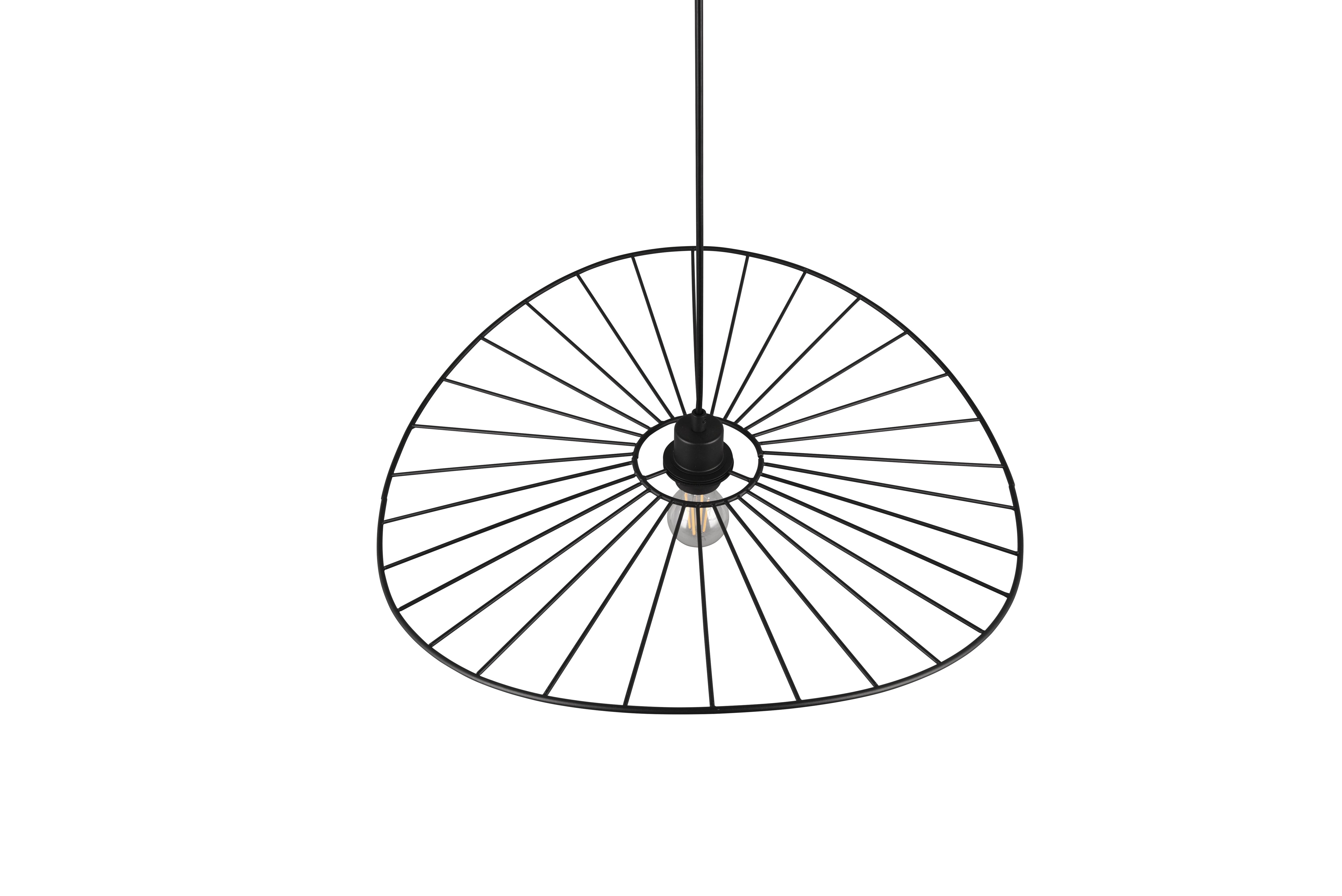 Chapeau Hanging Pendant - Black / White Finish