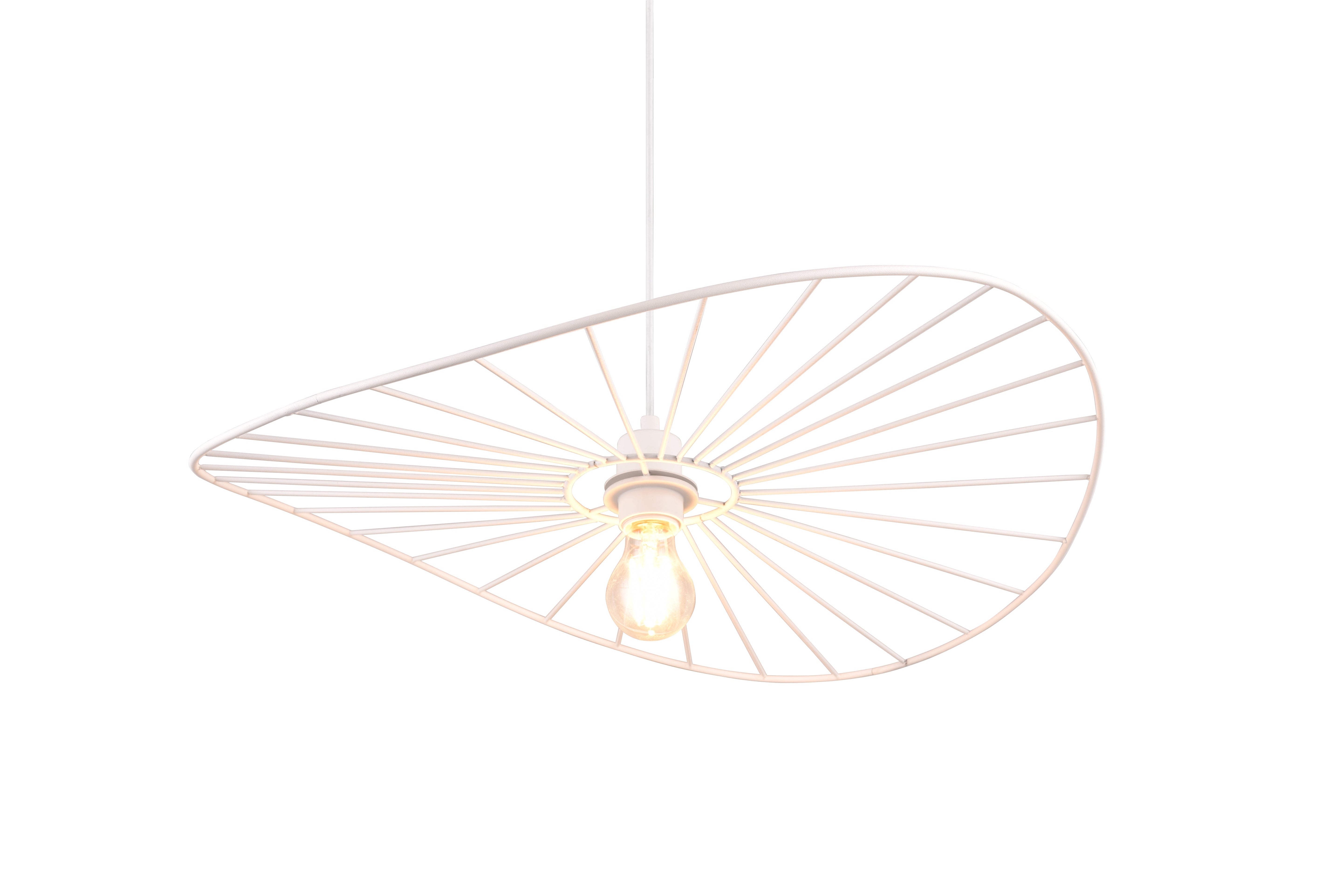 Chapeau Hanging Pendant - Black / White Finish