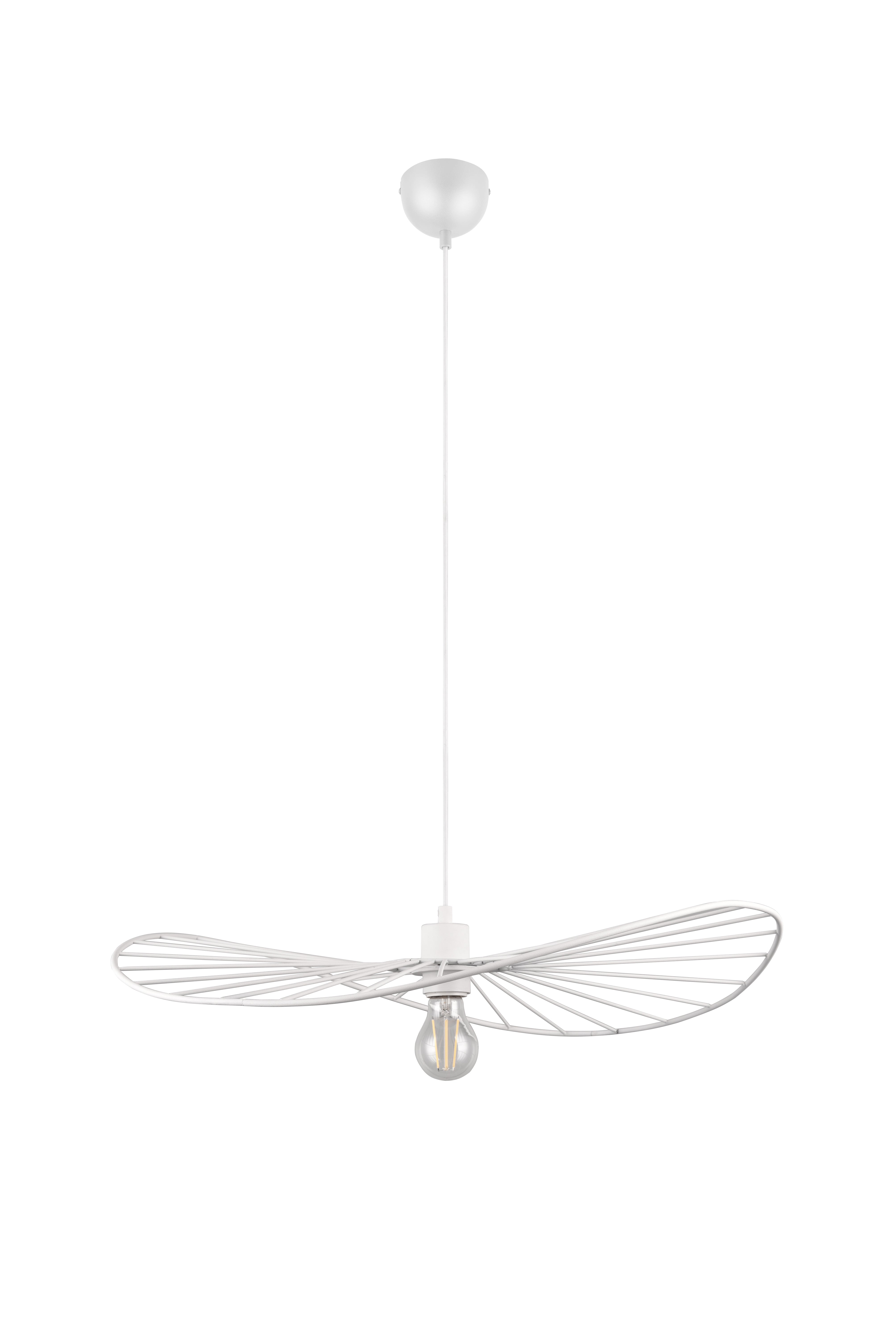 Chapeau Hanging Pendant - Black / White Finish