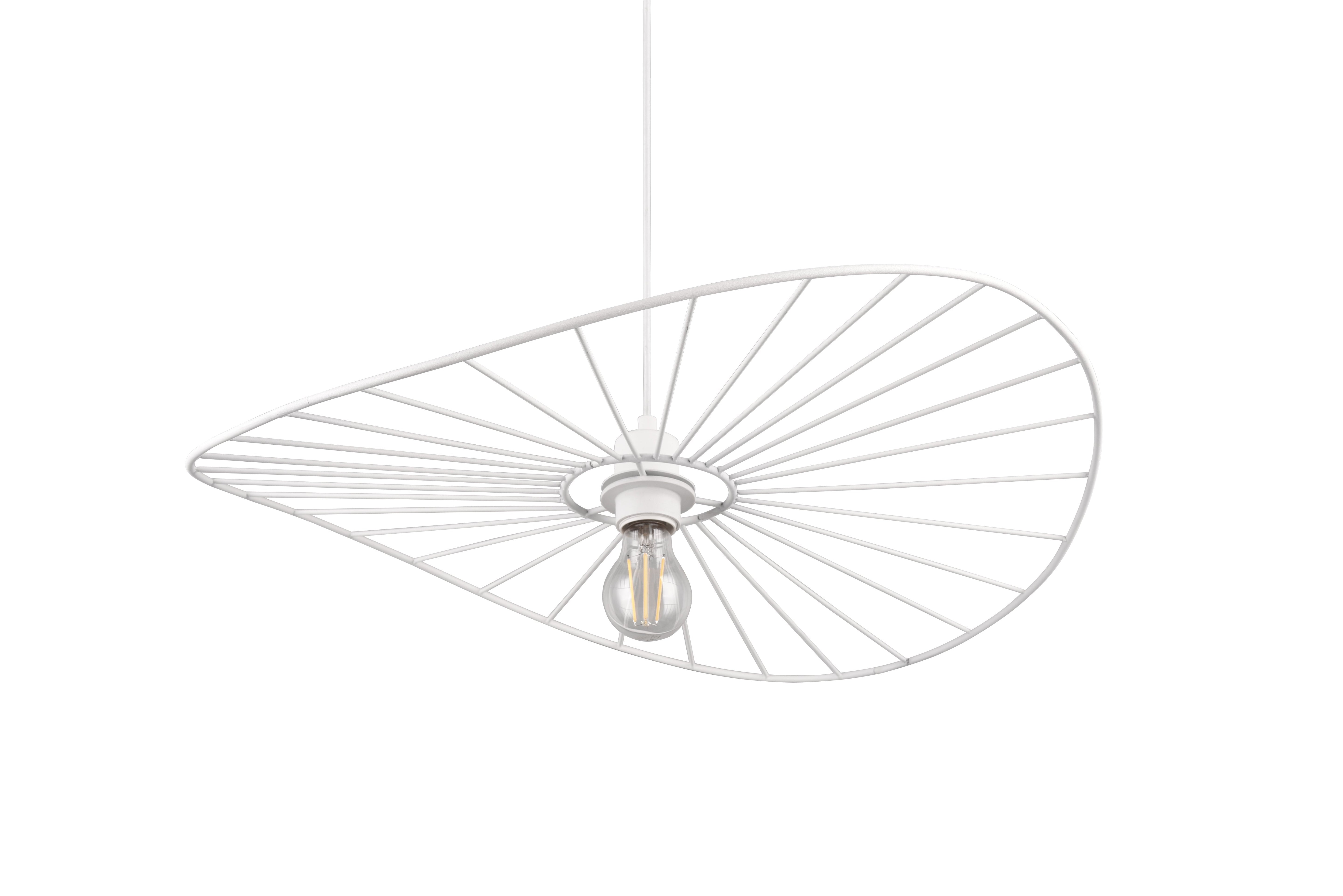 Chapeau Hanging Pendant - Black / White Finish