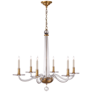 Bernardo Multi-Arm Pendant - Crystal With Brass Finish