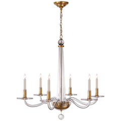 Bernardo Multi-Arm Pendant - Crystal With Brass Finish