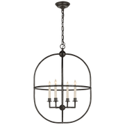 Desmond Open Oval Lantern - Aged Iron/Gild